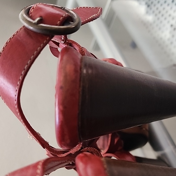 Frye Joy Wooden Heels Leather Slingback Huaraches - Picture 4 of 8